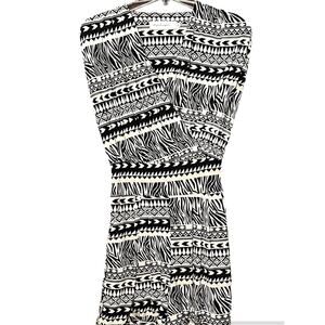 T-BAGS LOS ANGELES BLACK & IVORY MULTI PRINT PLAYSUIT ROMPER SHORTS S SMALL